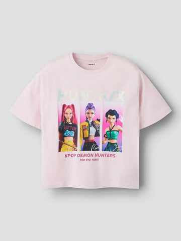 Name It T-shirt - Nkfmaja SS Nreg Noos Sky - Cradle Pink/KPOP