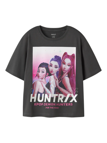 Name It T-shirt - Nkfmaja SS Nreg Noos Sky - Black Oyster/KPOP