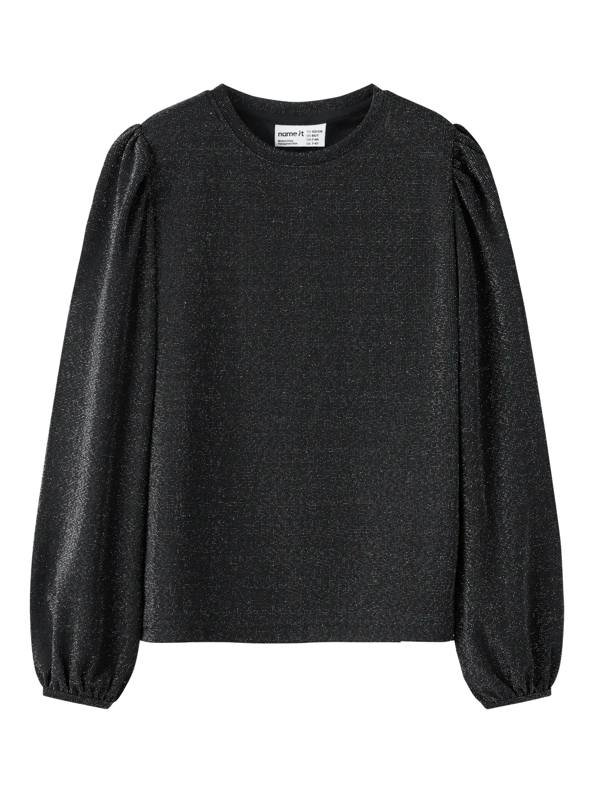 Name It Bluse - NkfRoisin - Sort m. Glimmer