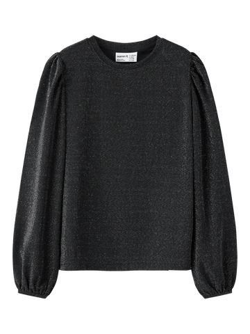 Name It Bluse - NkfRoisin - Sort m. Glimmer
