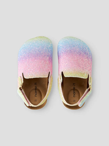 Name It Sandal - NknAvery Mules - Cradle Pink/Rainbow