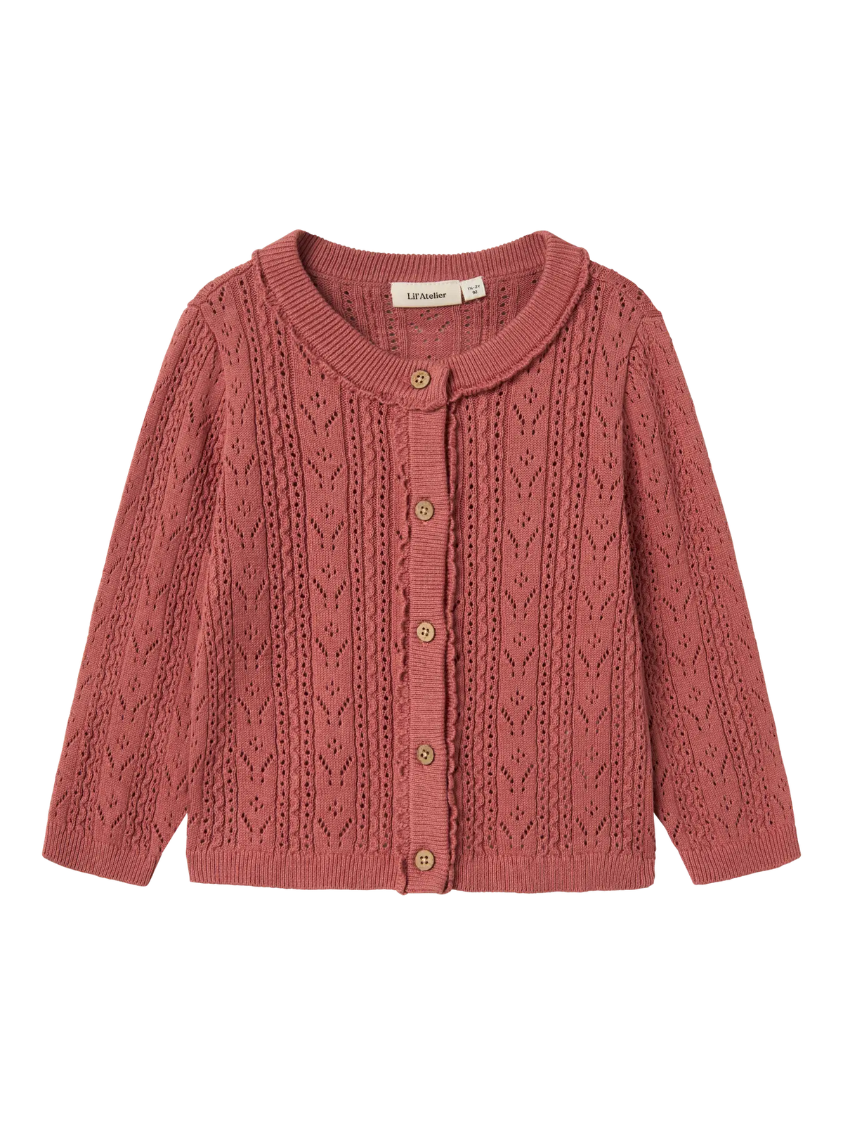 Lil’ Atelier strikket Cardigan - Nmfkajsa - Withered Rose