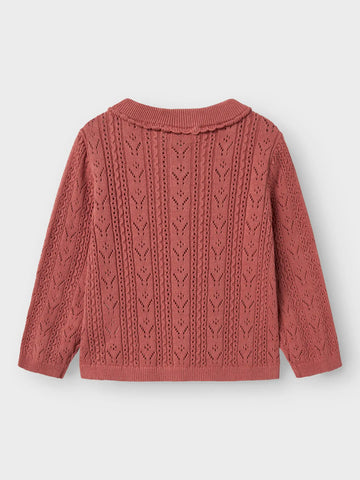 Lil’ Atelier strikket Cardigan - Nmfkajsa - Withered Rose