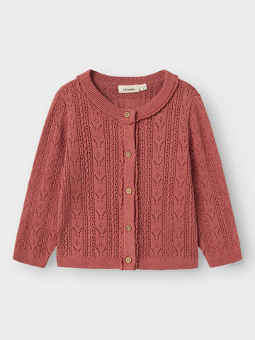 Lil’ Atelier strikket Cardigan - Nmfkajsa - Withered Rose