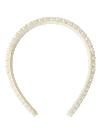 Name It - Nkftikka Hårbøjle - Cloud Dancer/Perler