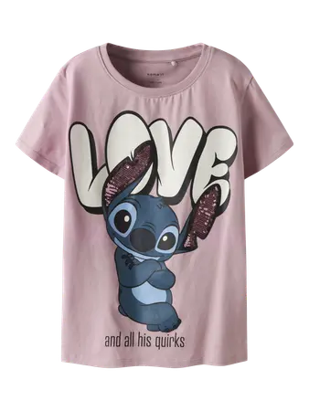 Name It T-shirts SS -Nkfodina - keepsake lilac/Stitch