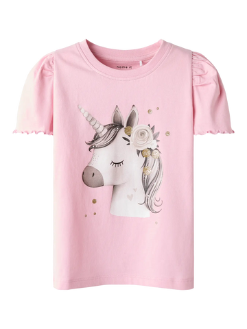 Name It T-Shirt - Nmfjane - Pink/Enhjørning