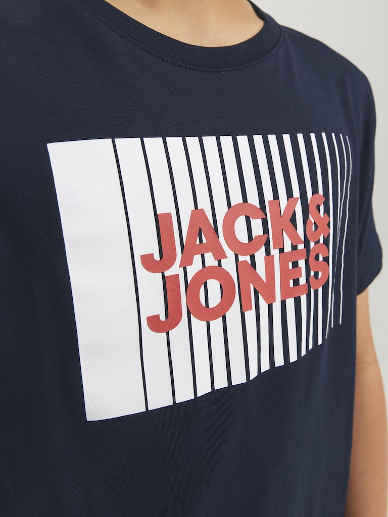 Jack & Jones - Corp Logo Tee Play SS O-Neck Noos - Navy Blazer