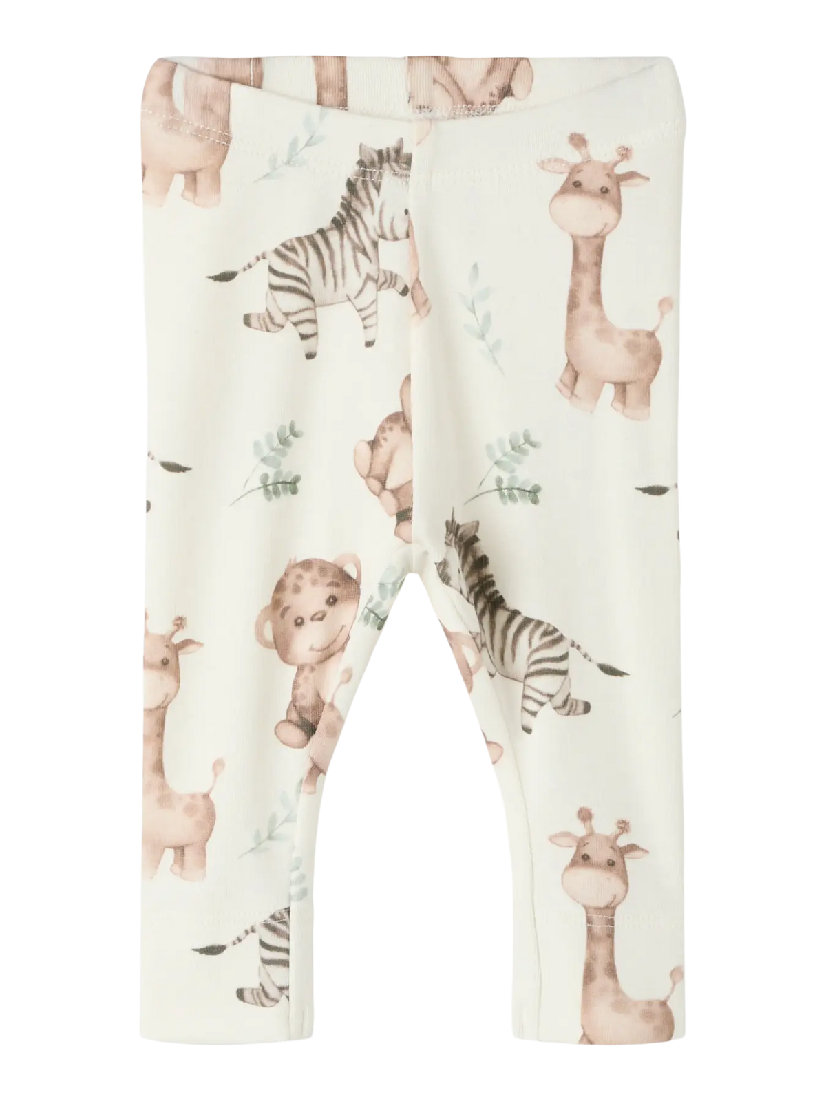 Name It - Baby Leggings - Nbnhanimal - Coconut Milk/Dyr