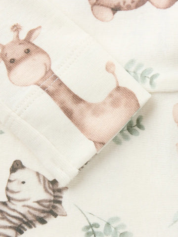 Name It - Baby Leggings - Nbnhanimal - Coconut Milk/Dyr