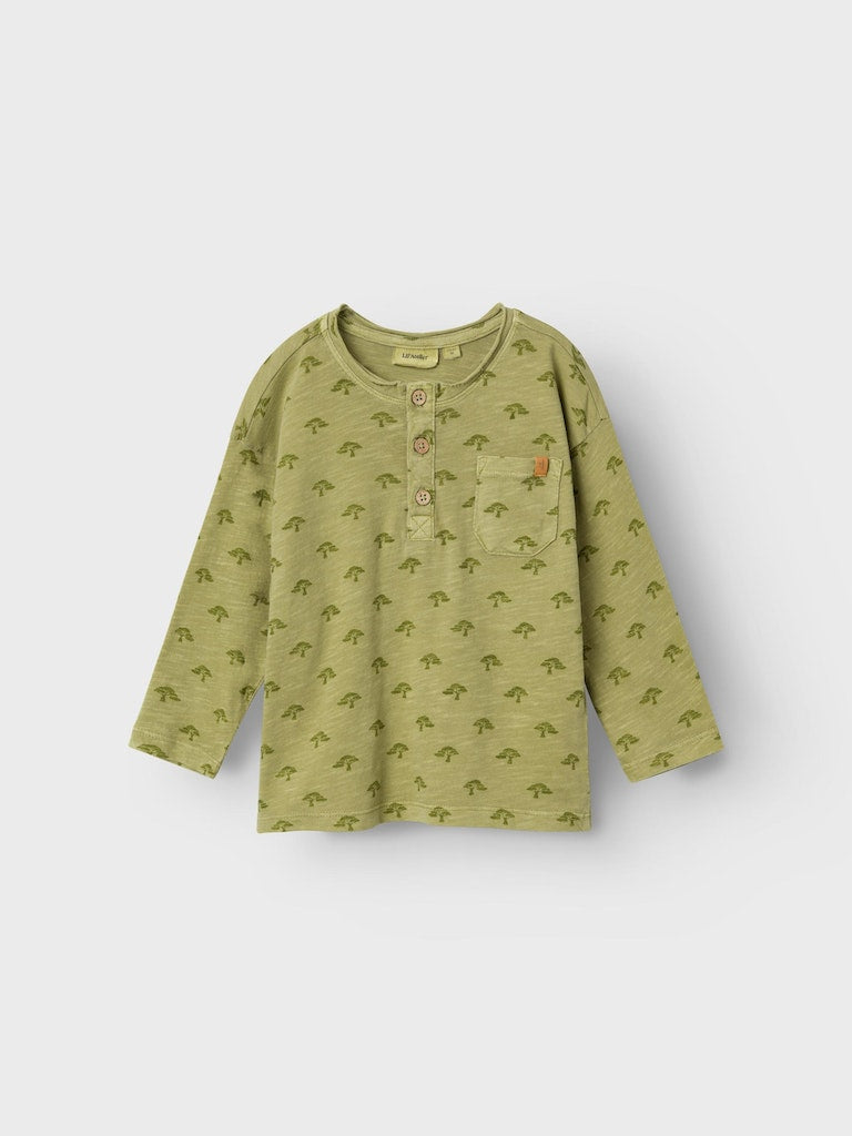 Lil 'Atelier - Liam Langærmet Loose Bluse - Sage