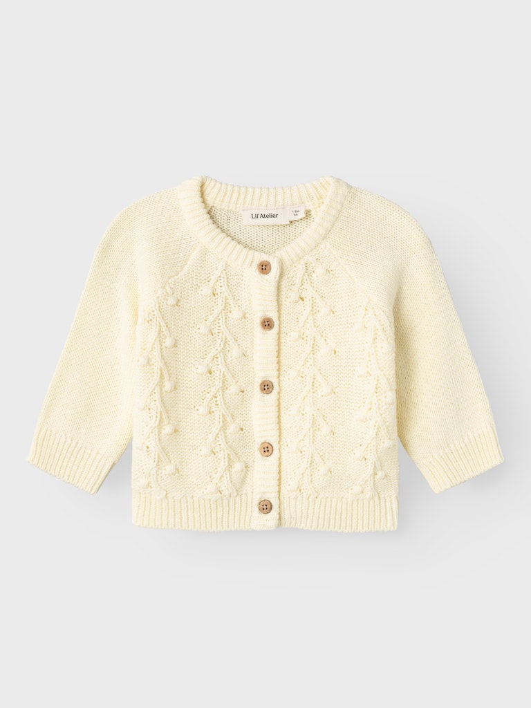 Lil 'Atelier - Kaja Langærmey Strik Cardigan -  Lemon Icing