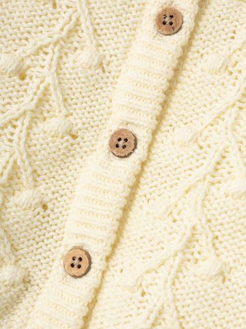 Lil 'Atelier - Kaja Langærmey Strik Cardigan -  Lemon Icing