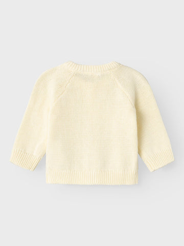 Lil 'Atelier - Kaja Langærmey Strik Cardigan -  Lemon Icing