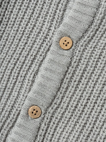 Lil 'Atelier - Emlen Langærmet Strik Cardigan Noos - Limestone