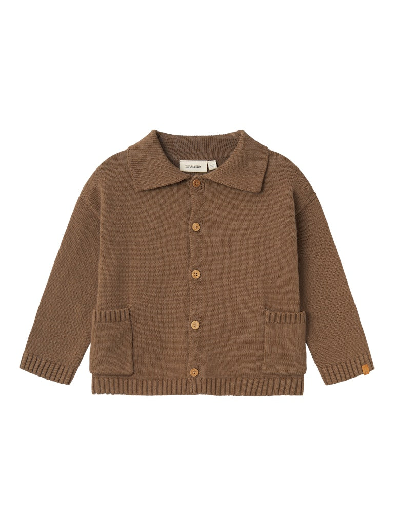 Lil' Atelier Baby Cardigan - NBMtheo - Shitake