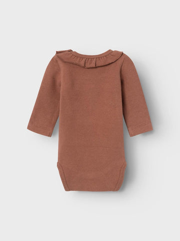 Lil 'Atelier - Thora Langærmet Slim Body - Carob Brown