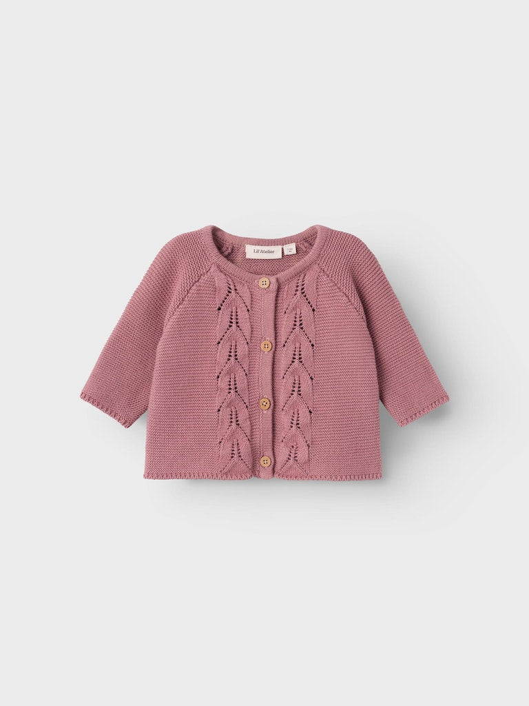 Lil 'Atelier - Dora Langærmet Loose Strik Cardigan - Nostalgia Rose