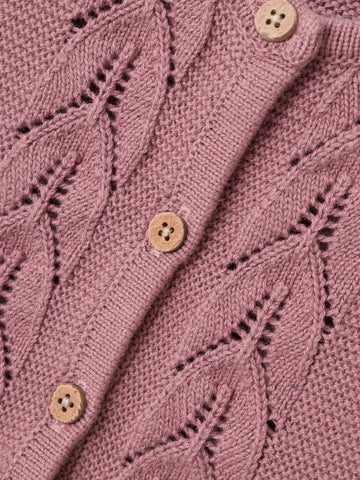 Lil 'Atelier - Dora Langærmet Loose Strik Cardigan - Nostalgia Rose