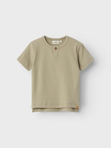 Lil 'Atelier - Gago Fan Kortærmet Top - Moss Gray