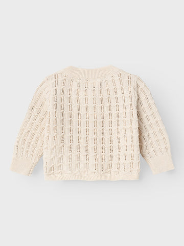 Lil 'Atelier - Fauci Langærmet Kort Strik Cardigan - Sandshell