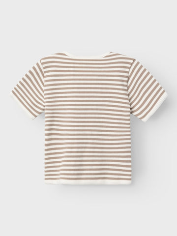 Lil 'Atelier - Jonas Kortærmet Løs T-Shirt - Mocha Meringue Coconut milk