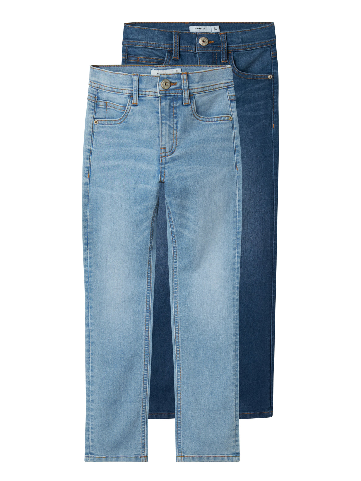 Name It Slim Jeans 2pk - NKMsilas - Dark/Light Blue Denim