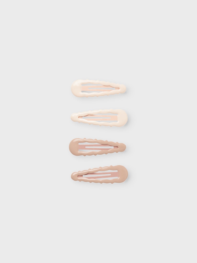 Lil* Atelier Hårspænder - HANNE 4P - Misty Rose/Coconut Milk