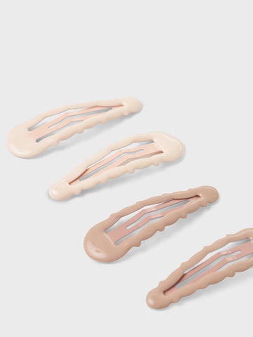 Lil* Atelier Hårspænder - HANNE 4P - Misty Rose/Coconut Milk