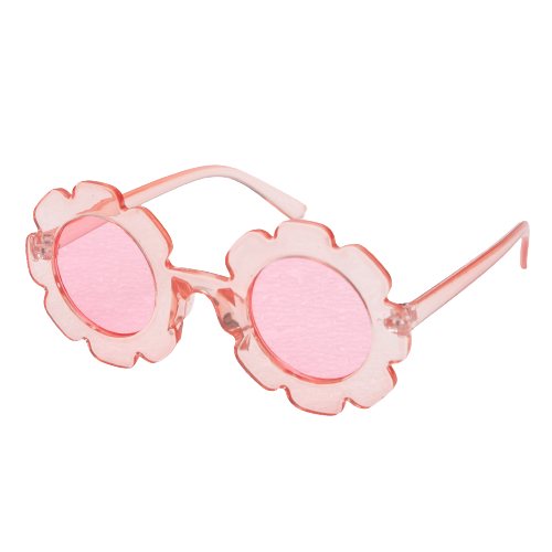 Little Wonders - PARIS Blomster Solbriller Klar Pink 2-8 år – UV400