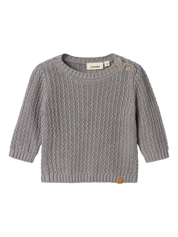 Lil’ Atelier Baby Cardigan - Nbmkanto - Ultimate Grey/Strik
