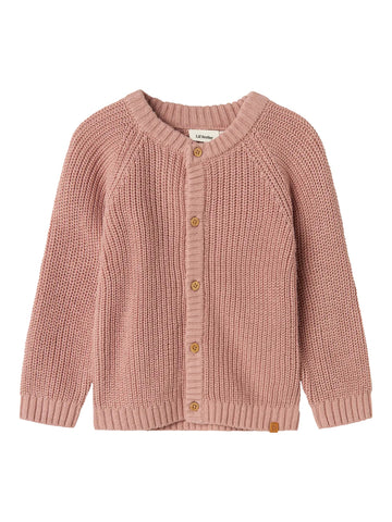 Lil' Atelier Strikket Cardigan - Nmnemlen Lin - Misty Rose