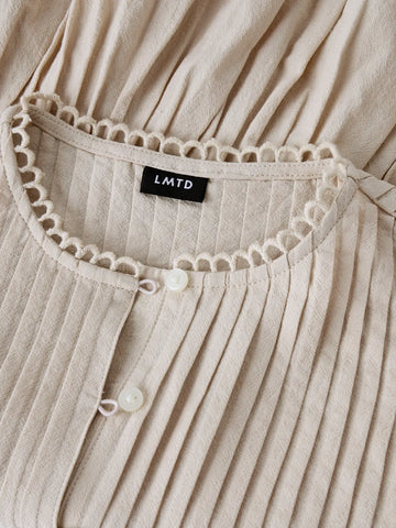 LMTD Shirt - Nlflosta - White Pepper/Beige
