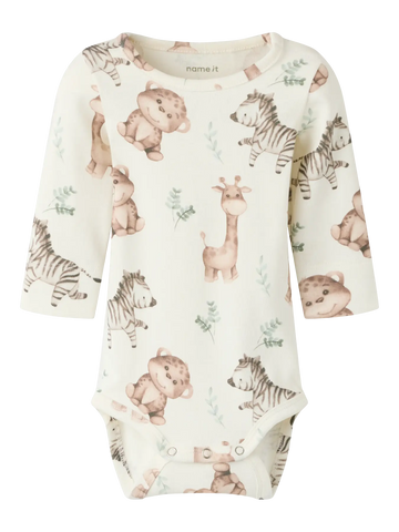 Name It - Baby Body - Nbnhanimal - Coconut Milk/Dyr