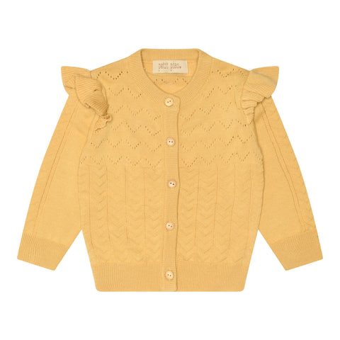 Petit Piao - Strik Cardigan - Yellow Corn