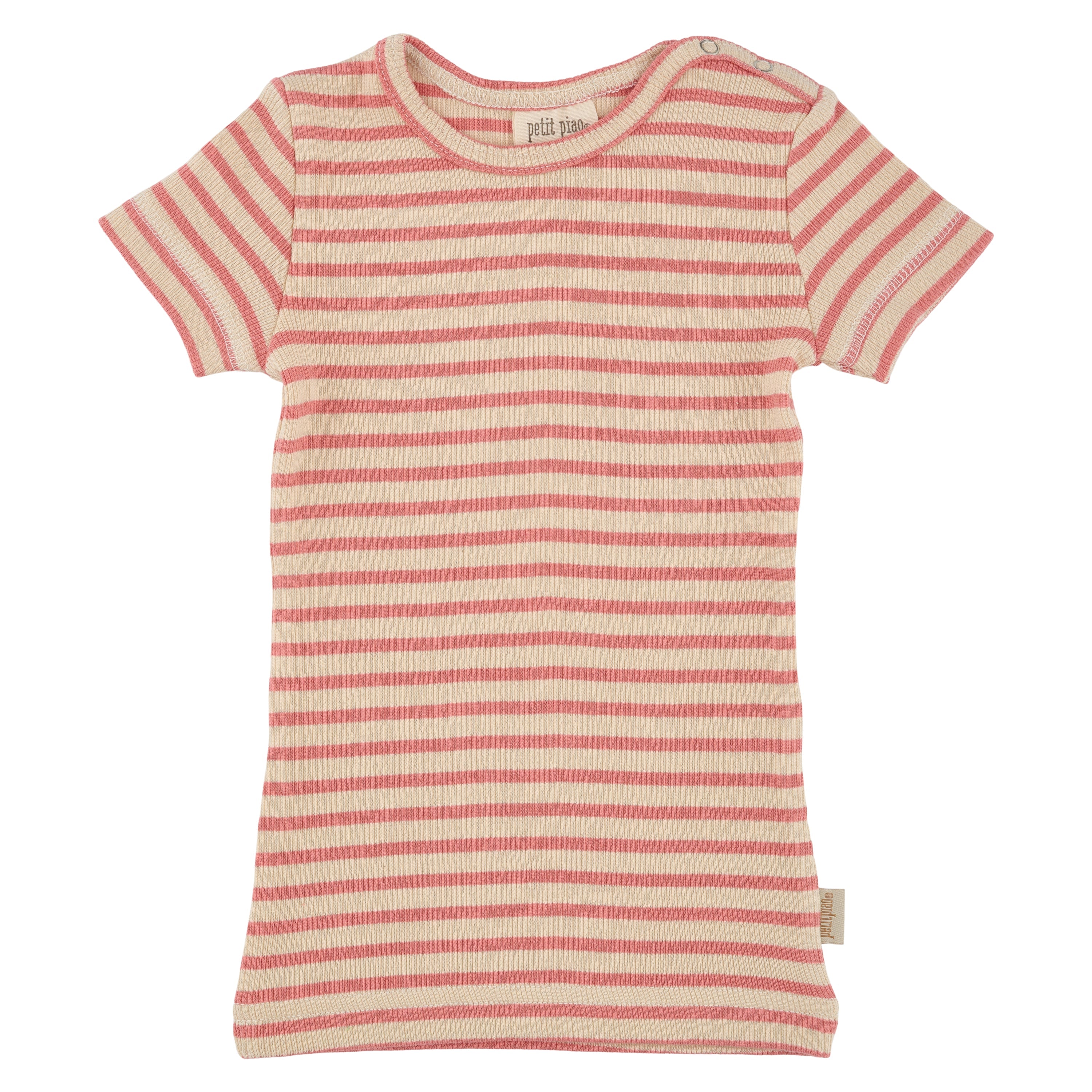 Petit Piao T-shirt - Modal Striped- Dark Peach/Cream